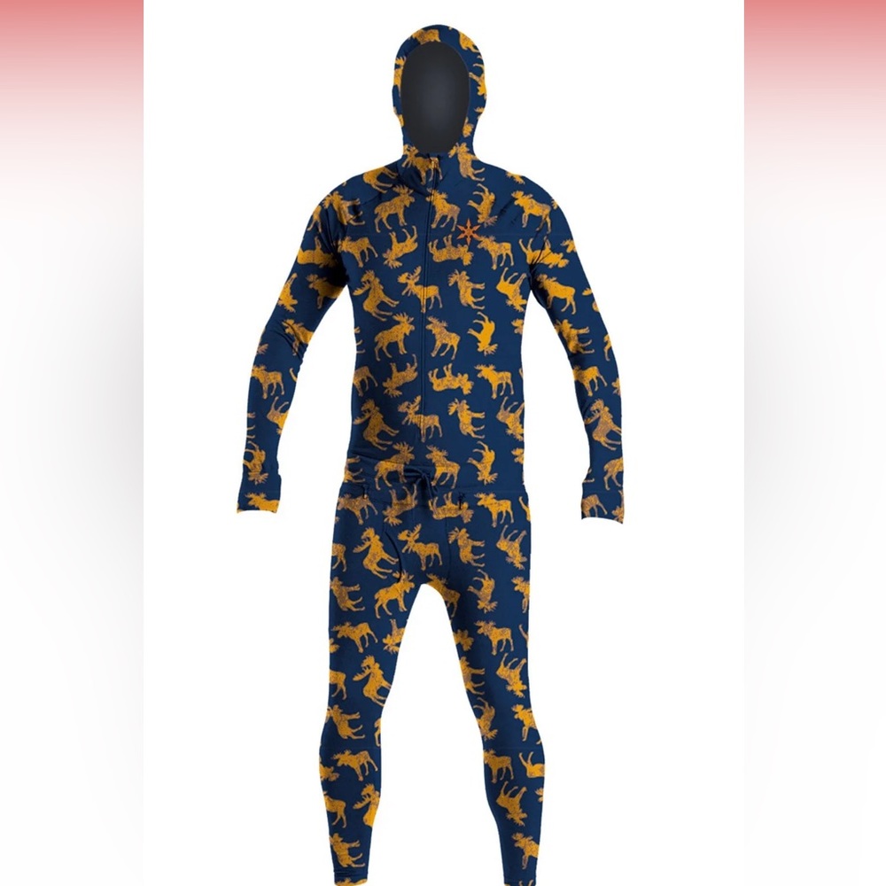 Air Blaster Classic Ninja Suit/Boxer Fly/ mens MEDIUM/ Olive Green and Orange